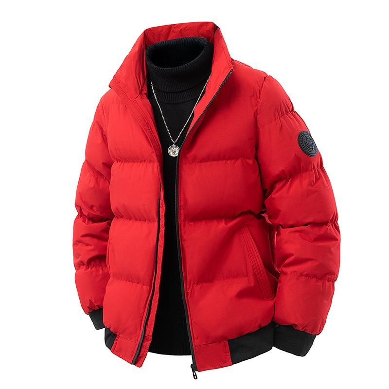 Padded-on Men's New Winter Thickened Jacket Padded Jacket Trendy Brand Autumn and Winter Hooded Short Tooling Bread Down Padded Jacket