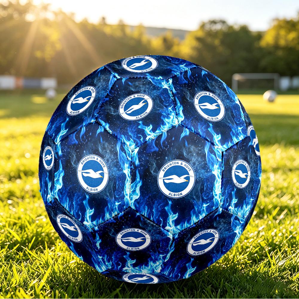 Brighton & Hove Albion FootballPrinted Size 5 Soccer Blbion Football, Anti Slip Adult Match Football Souvenir for Football Fans