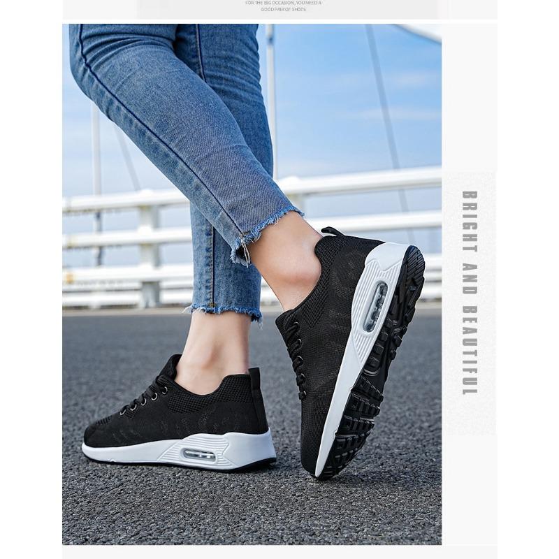 Весна Новые Дышащие Спортивные и Повседневные Туфли из Сетки Flyknit Корейское Издание — фото 4