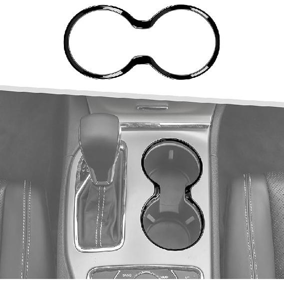 Jimen Compatible with Jeep Grand Cherokee 2011-, Front Cup Holder Cover Trim (Chrome)