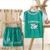 Children's Basketball Jersey Set Boys Girls Dry Fit Mesh Summer Sports Wear Short Sleeve Kids Clothing Athletic Outfit