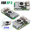 For Raspberry Pi 5 Active Cooler Metal Heatsink Radiator with Adjustable Speed Cooling Fan Fin Heatsink Cooling Radiator