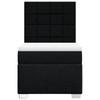 Vidaxl Continental Bed with Mattress, Black, Fabric 90X190 Cm