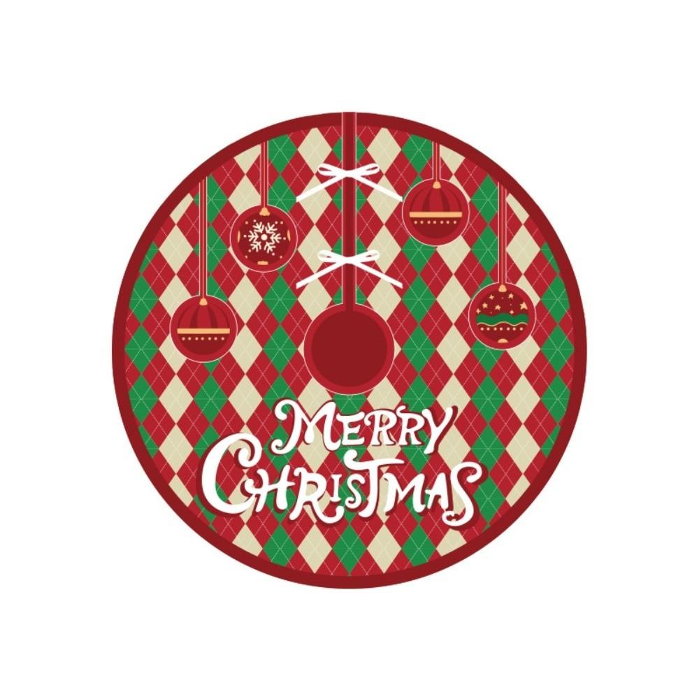 New 90cm Christmas Tree Skirt Polyester Santa Claus Christmas Foot Carpet Xmas Tree Skirt Cushion Gatherings