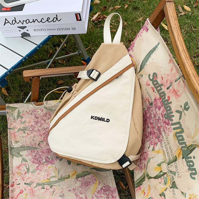 Bolso Ligero para el Pecho Bolso de Hombro de Color Contrastante Bolso Cruzado para Deportes al Aire Libre Montar