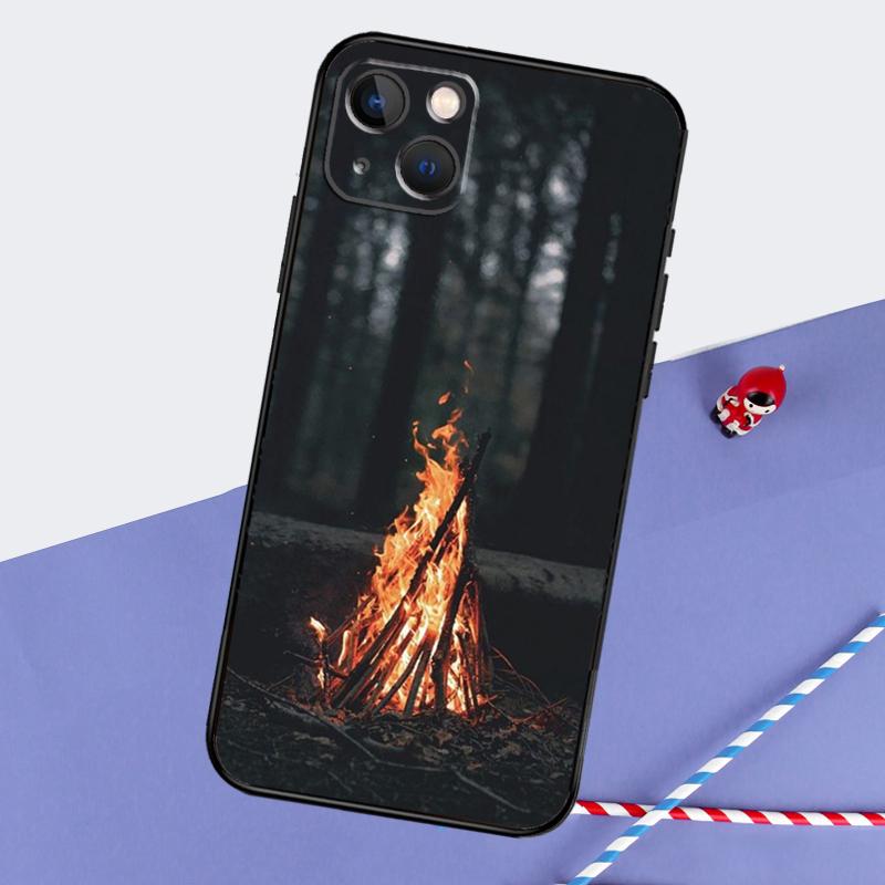 Camping Nature Phone Case For iPhone 16 15 Pro Max 12 13 Mini 11 14 Pro Max XR 16 15 Plus 16e Cover Coque