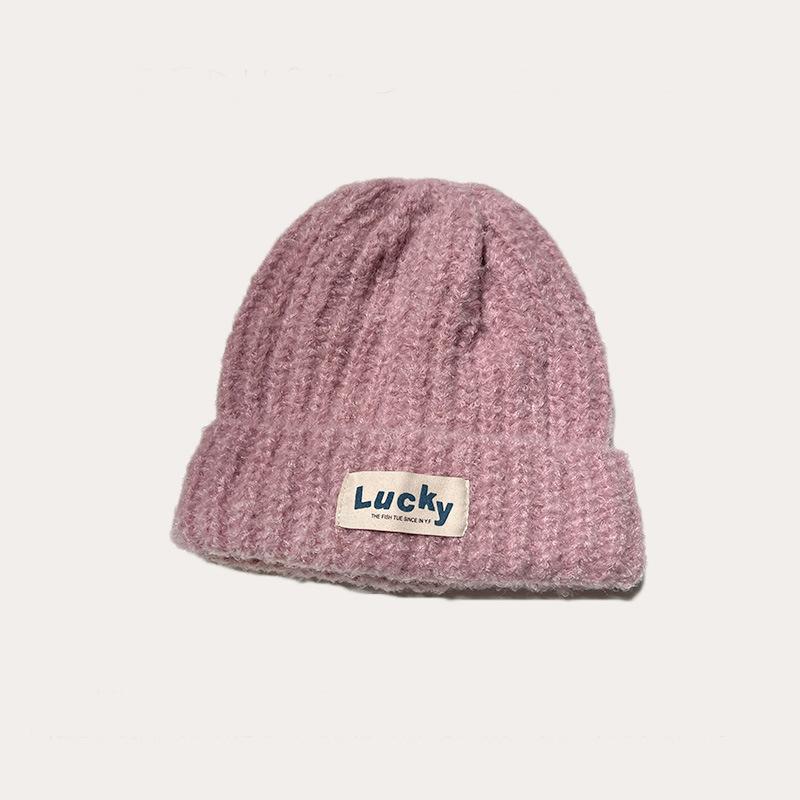

Patch cloth wool hat women s autumn and winter big head circumference thickened warm knitted hat ear protector cold hat men s tide L（58-60cm）