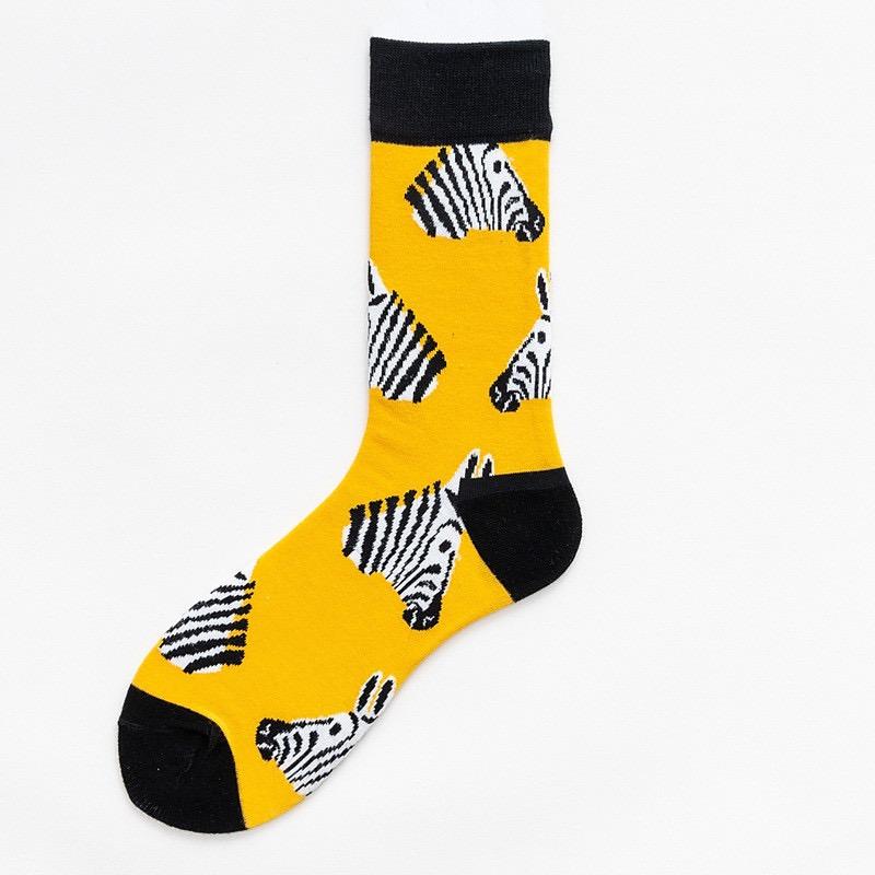 Hundreds Fashion Personality Cotton Socks Unisex Men Happy Street Skateboard Fruits Harajuku Gift Funny Boys Male Dress Sox