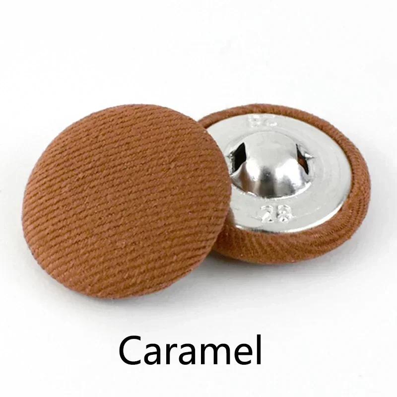 20Pcs Meetee 11-30mm Round Cloth Covered Button Decorative Shank Buttons for Suit Coat Dress Clothes Sewing Buckle Accessories