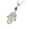 Fatima's Hand Evil Eye Cross Pendant Necklace
