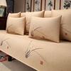 New Chinese Mahogany Sofa Seat Cushion Cover Universal For All Seasons, Solid Wood Sofa Cushion Cover Towel Embroidery Non-Slip Sofa Cushion