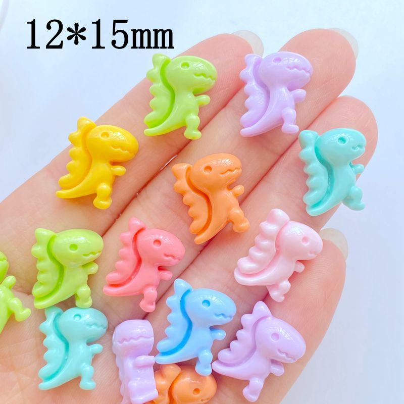 30Pcs New Cute Mini 12*15mm Little Dinosaur Flat Back Resin Nail Enhancement Jewelry Craft Decoration Accessorie