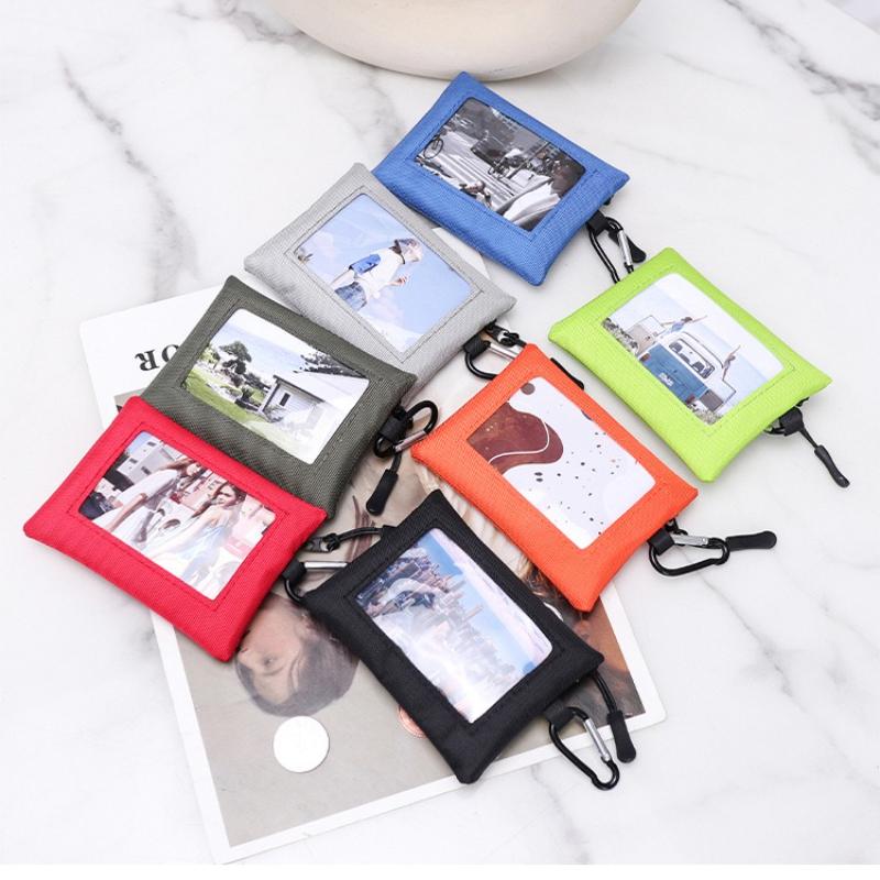 Canvas Mini Coin Purse Simple Zipper Kid Storage Pouch Money Pocket Solid Color Coin Key Bag Women Men Cute Wallet Mini Purse