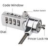 Laptop Combination Lock Steel Wire Rope Anti-theft Lock 4 Digit Combination Lock Home Improvement Hardware Parts For Home