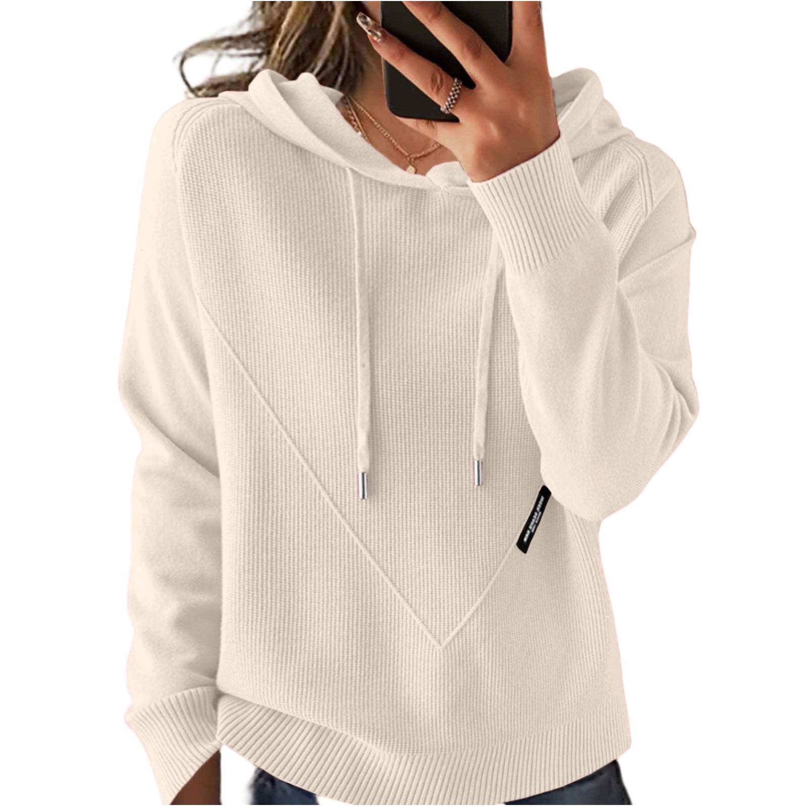 

Fashionable Women s Knitted Sweater Lazy Style Loose Slim Hoodie Sweater L