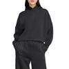 adidas Originals Women's Black Oversized Cropped Hoodie JX2701