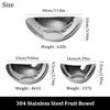 Premium Fruit Bowel Food Grade 304 Stainless Steel Home Livingroom Kitchen Coffee Luxury Fruit Bowel for Snacks