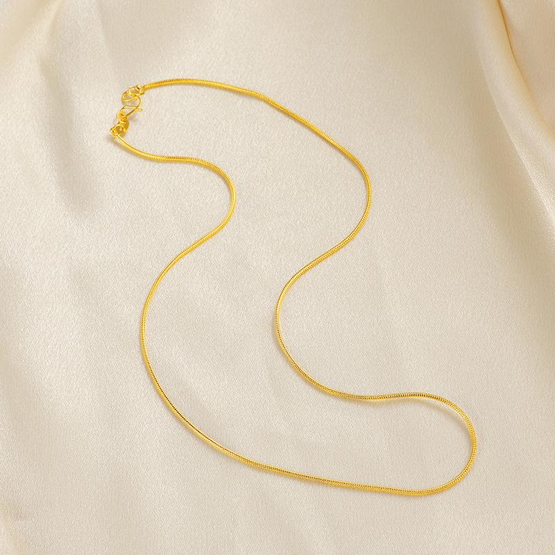 Titanium Steel Non-Fading Snake Bone Chain 2025 Necklace Women'S Simple Necklace All-Match Commuter Chain Clavicle Chain