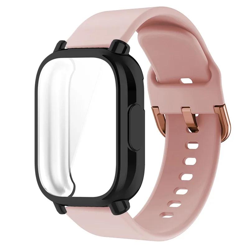 22mm Silicone Strap With Case For Xiaomi Redmi Watch 5 Active Lite Smart Watch Wrist Band TPU Case For Redmi Watch 5 Active Lite