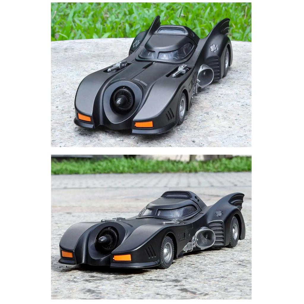 1/32 Batmobile Bat 1989 Alloy Car Model Sound and Light Pull Back Children's Toy Collectibles Birthday Gift