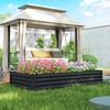 180 x 90cm Galvanised Steel Open Planter - 84H-211V00CG