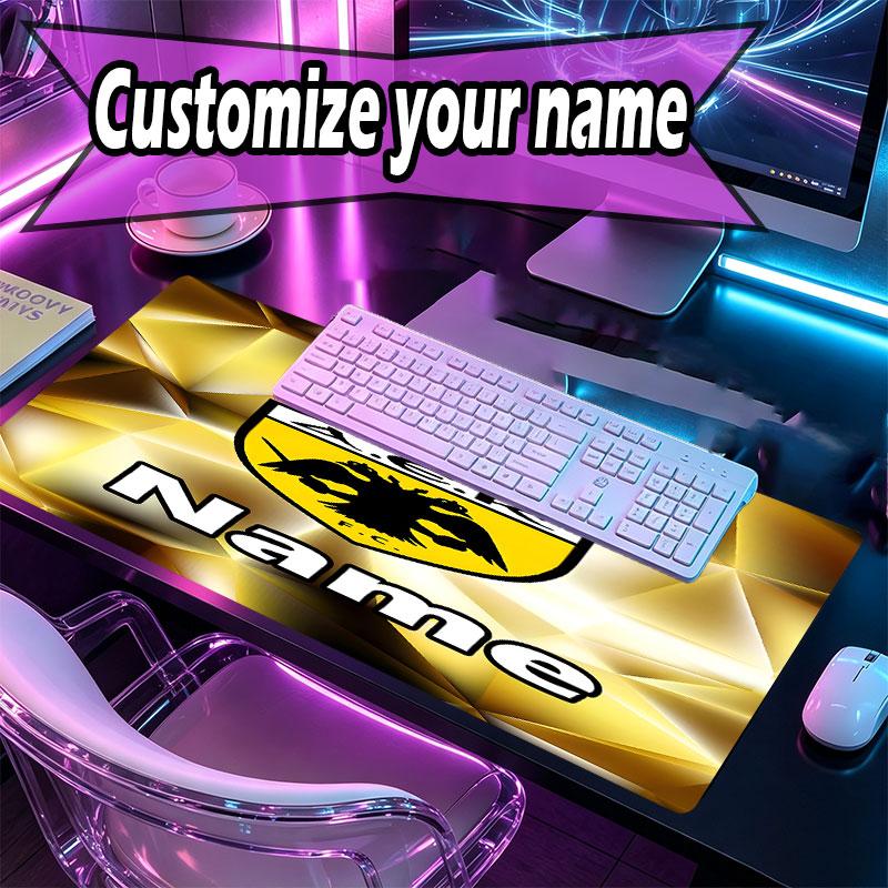 Custom Name Personalized AEK Athens FC Pattern Mousepad, Laptop PC Desk Mat, Decorative Desk Mat for Home Keyboard Pad Gift