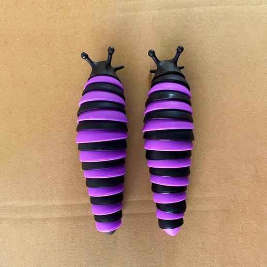 Colorful Caterpillar Fidget Toy Bendable Funny Stress Cute Portable Relief Decompression Kids Adults Slug Sensory