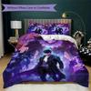 Solo Leveling Pattern Bedding,Quilt Set Quilt Cover Pillowcase Home Birthday Gift(1 * Duvet Cover + 2 * Pillowcase, Without Core)_lx