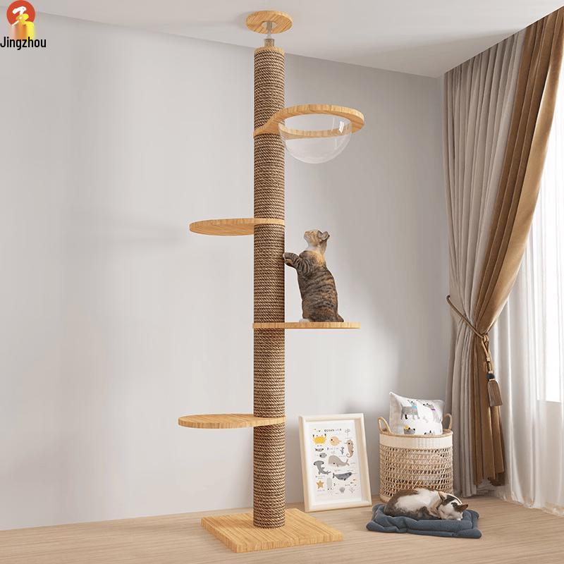 Jingzhou Adjustable Ceiling-to-Floor Cat Tree Tower