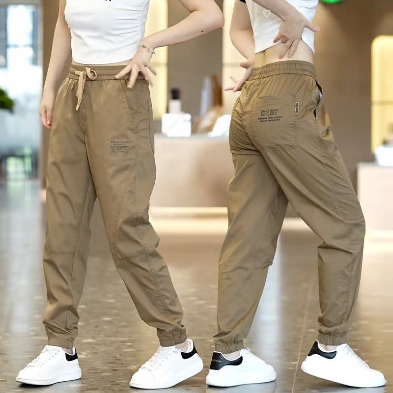 Pantaloni da donna, pantaloni estivi sottili ad asciugatura rapida, pantaloni casual nuovi e larghi, pantaloni sportivi attillati da donna