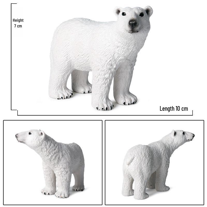 Children's Cognitive Animal Models: Polar Bear & Penguin Plastic Toys