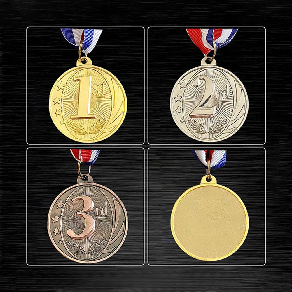 5 см золота/срібна/бронзова медаль Спортивні нагороди зі стрічкою на шиї Студентські нагороди Конкурс Нагороди за шоу талантів Party Race