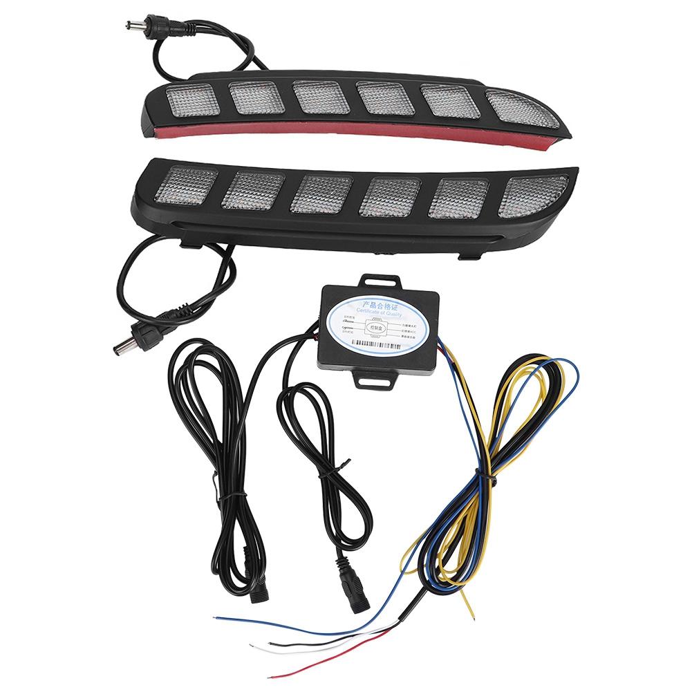 1 Pair Dual Color LED DRL Daytime Running Light Turn Signal Lamp Fit for     16-18