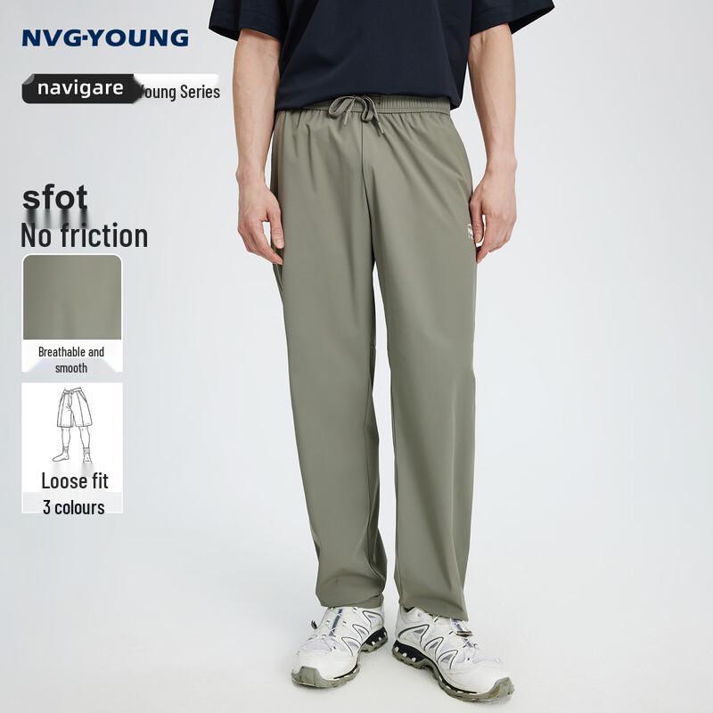 

NVG·YOUNG Men s Lightweight Straight-Leg Casual Pants 34