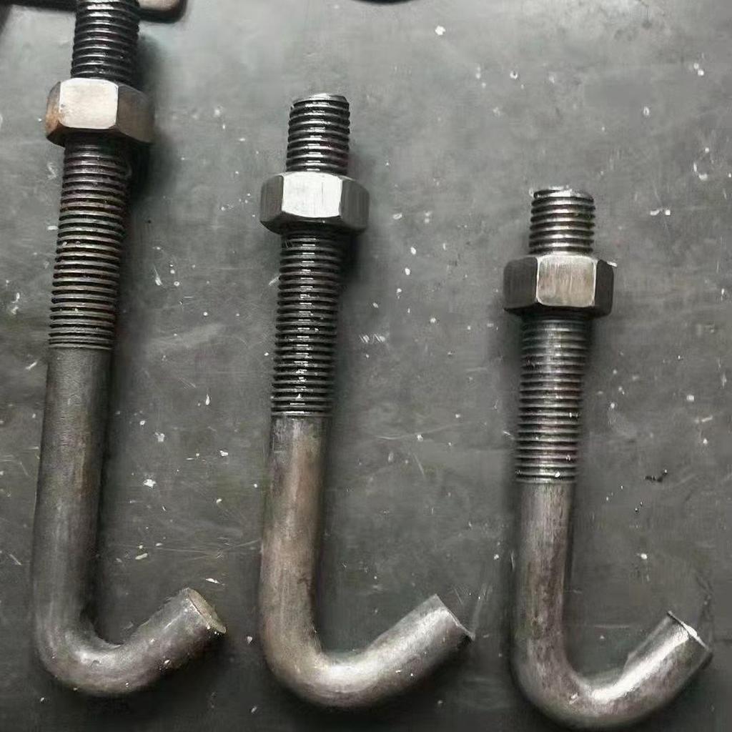 M12-M18 Hook Bolt with Flat Washer & Rubber Bowl for Vibrating Screen Sieve Applications