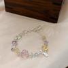 Color geometric imitation crystal bead bracelet women's niche light luxury sweet fresh versatile high-end bracelet high-end jewelry