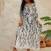 Plus Size Summer Women's Cover-Ups Bohemian Long Dress Seaside Holiday Beach Cover Up Swimwear Outer Shirt