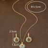 Retro Painted Daisy Pattern Sense Fashion Simple Personality Necklace Earrings Light Luxury Jewelry Set