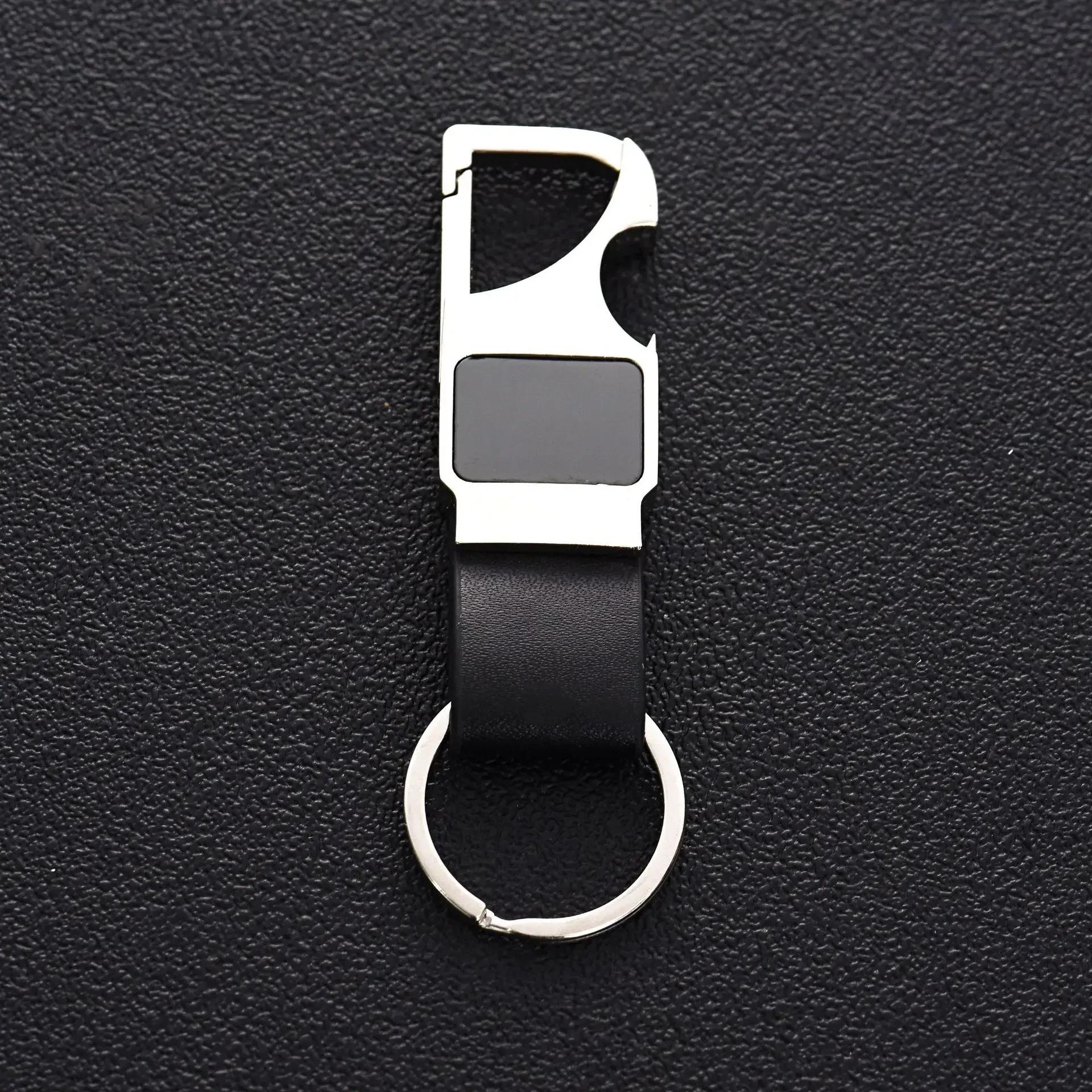 

Custom Laser Logo Name Keychain luxury Creative Car Moto Key Chain Ring Men Business Metal Genuine Leather Keyring Gift Custom