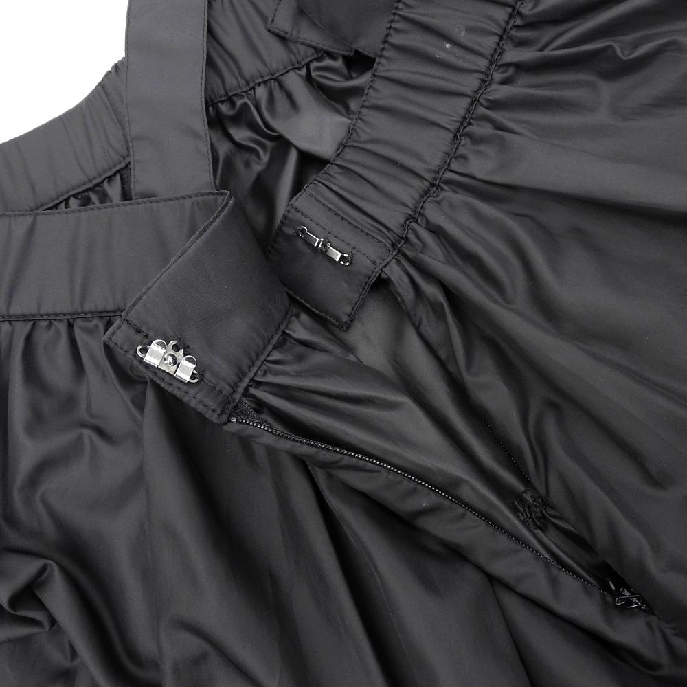 cygne Women's Long Tiered Skirt with Overalls, Black, 1 skirt 1 blackUsed