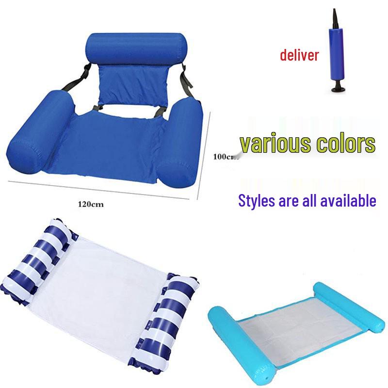 Double-Use Floating Lounge: Foldable Hammock, Net Backrest & Sofa