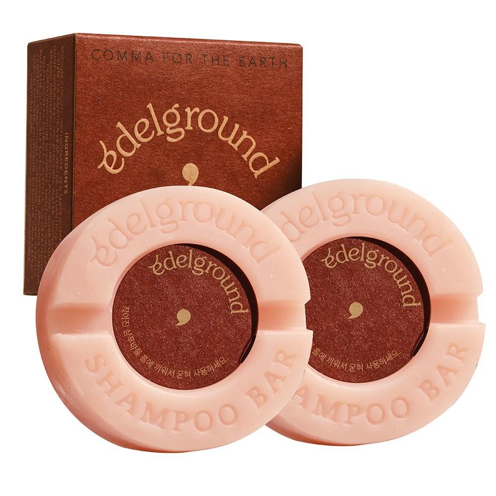 Edelground Red Salt Shampoo Bar Mildly Acidic Oily Scalp Scalp Care Scalp Odor Control Hair Loss Functional 2P 100g 2 Pcs
