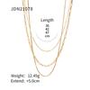 Uworld Gioielli Semplici Placcato Oro 18K Collana a Strati Catena Piatta Serpente Collana a Corda Serpente in Acciaio Inossidabile Regalo