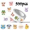 Cartoon Animal Stickers: 500 Cute Reward Stickers for Kids, Journals, DIY Projects, and Sealing.