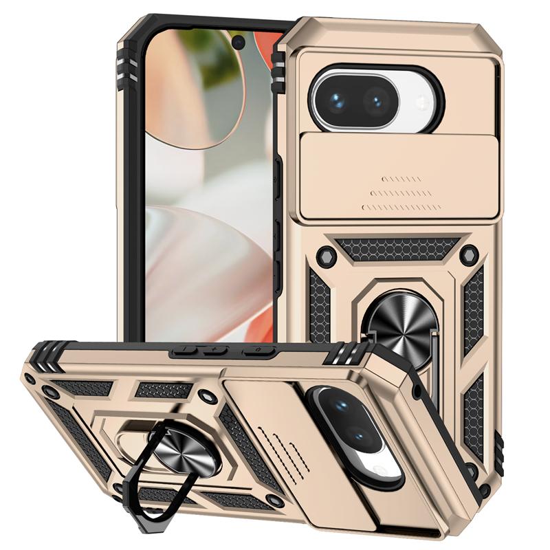Full Cover For Google Pixel 9A Case For Google Pixel 9A Push Window Magnetic Phone Holder Case For Google Pixel 9A Case 6.3 Inch