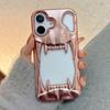 3D Frosted Tiger Tooth Hollow Dissipate Heat Case For For Iphone 16E 16 1 14 Plus 13 12 11 Pro Max Shockproof Plating Soft Cover