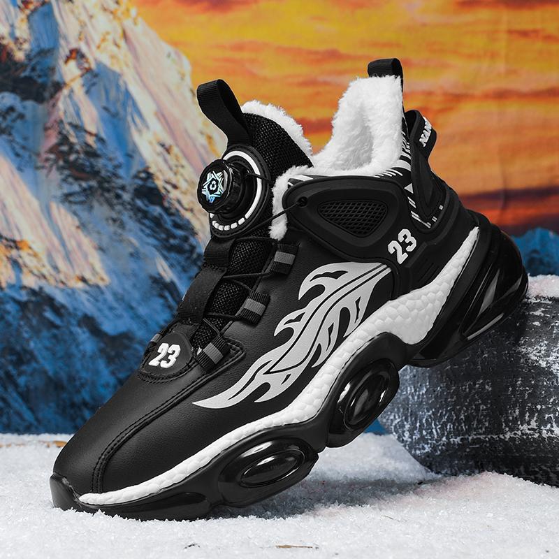 Fashion Men Shoes Winter Fashion Sneaker Height Increasing Thick Sole Anti Slip Basketball Sneakers Wear-resistant Casual Running Shoes