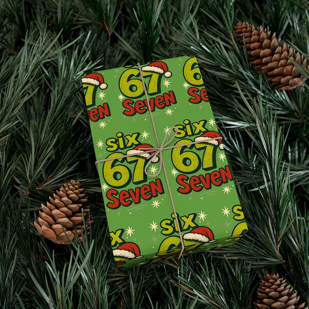 67-Meme Xmas Present Wrap Multifunctional Premium Quality For Festive Present Presentation