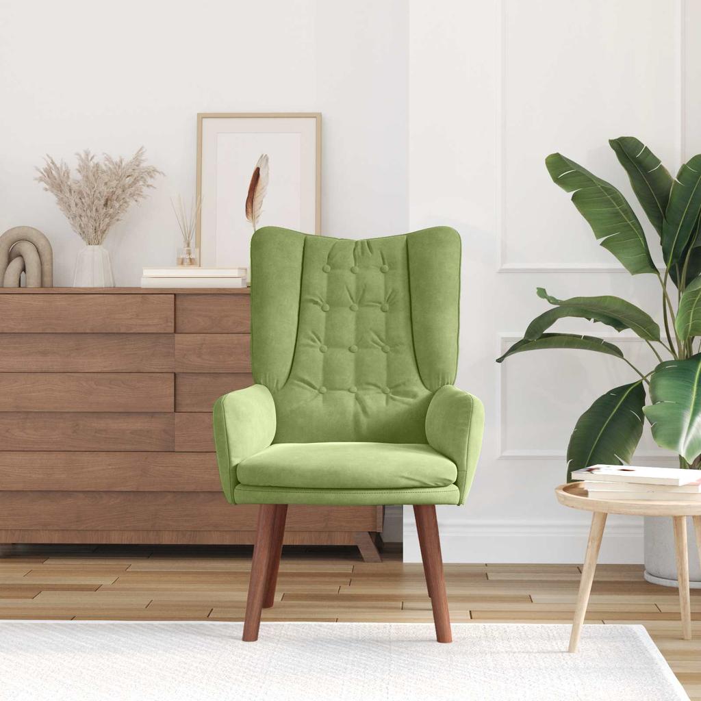 Armchair Light Green 63 X 67 X 94 Cm Velvet