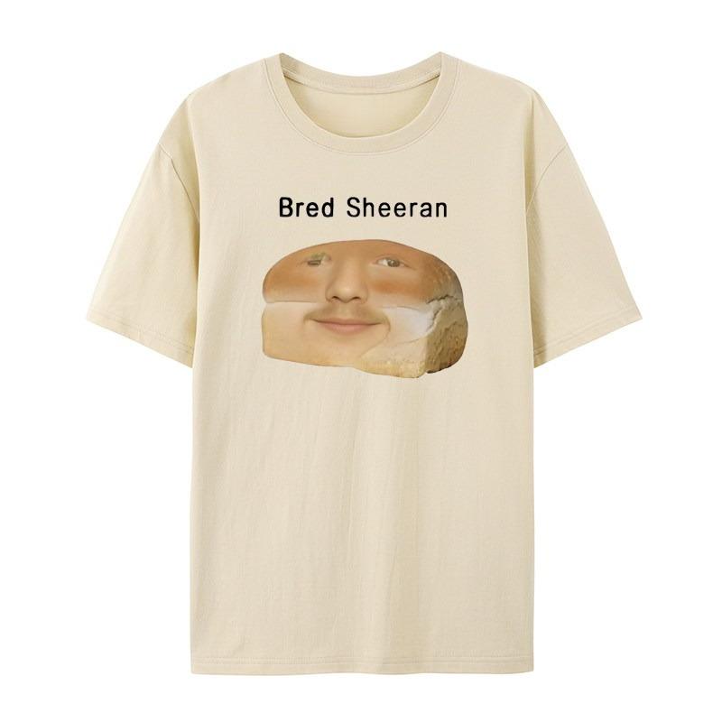 Grappig Ed Sheeran Meme Wit Casual T-shirt Heren en Dames Luxe Merk Top